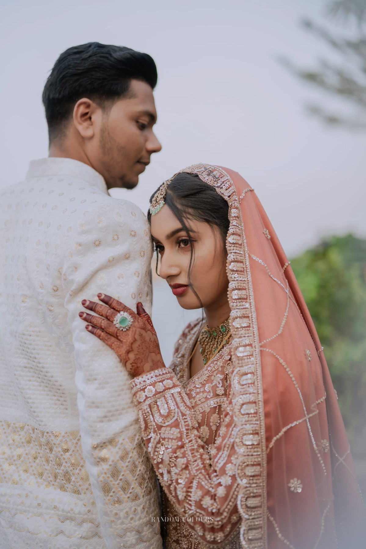 Bride and groom portrait